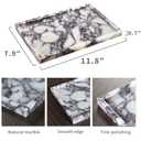 Real Luxurious Natural Marble Vanity Tray Genuine Marble Storage Tray for Home Decor Stone Tray for Bathroom/Kitchen/Vanity/Dresser,Plate Holder for Tissues, Candles, Towel