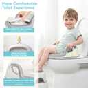 Maliton Baby Potty Training Seat with Step Stool, Potty Training Toilet for Boys Girls, Anti-Slip Toddler Stool for Bathroom, Kitchen, Toddler Toilet Seat Set(One Potty Seat+Two Step Stool for Kids)