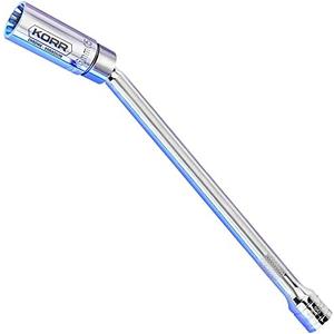 KORR Tools KSI001 5/8-Inch Magnetic Spark Plug Socket, 3/8 -Inch drive, 10-Inch Length Swivel Extension