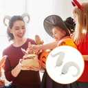 Beaupretty 1 Pair Sheep Horns Hair Clips Fancy Devil Horn Hairpin Horns Headwear Halloween Hair Clip Cosplay Costume Party Hair Accessories for Women Men (White)