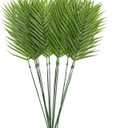 DILATATA 12PCS Artificial Palm Leaves Stems Tropical Faux Palm Foliage Greenery Picks Fake Palm Plants for Vase Wedding Bouquets Home Garden Indoor Outdoor DIY Decor