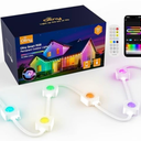 Ollny 50FT 30LED Permanent Outdoor Lights, APP Control RGB Outdoor Lights 100 Scene Modes with Remote, DIY Music Modes Christmas Light for Holiday Xmas Halloween Decorations