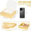 12Pack Gold Gift Boxes with Lids, 129.83.1 Inch Bridesmaid Proposal Box, Luxury Gold Gift Box with Ribbon for Wedding, Birthday, Party, Christmas, Bridesmaid, Graduation Gift