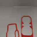 Cup Holder Trim Cover Gear Shift Cover Center Console Decoration Interior Accessories Compatible with Jeep Wrangler JL JLU & Gladiator JT 2018-2024,Red