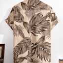 MapleHub Men's Casual Shirts Short Sleeve Button Down Shirt for Beach Summer Vacation (M)