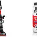 Dirt Devil Multi-Surface Rewind+ Bagless Upright Vacuum Cleaner Machine with Cord Rewind, UD76800V + 32 oz Pet Carpet Powder, Room Refresher, Pet Odor Eliminator, Tropical Wind Scent, AD31211