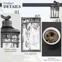 Darkaway Outdoor Porch Lights Wall Mount, Outside Light Fixtures Sconces Wall Lighting with Water Ripple Glass Waterproof Exterior Lights for Patio Yard House Hallway Doorway Garage, 11.81"