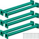 Dunzy 6 Pack 15 inch Monkey Bars Playground Ladder Rungs Monkey Bar Kit Playground Accessories Ladder Rungs Swing Set Grab Handles for Kids Backyard Outdoor Indoor Jungle Climbing(15 Inch,Green)
