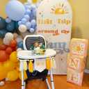 Here Comes the Son Balloon Arch Kit, Retro Blue Yellow Boho Balloon Garland with Mustard Yellow Pastel Blue Sand White Coffee Balloon for Fall Colorful Baby Shower First Birthday Party Decoration