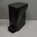 Cesun Small Bathroom Trash Can with Lid Soft Close, Step Pedal, 6 Liter / 1.6 Gallon Stainless Steel Garbage Can with Removable Inner Bucket, Anti-Fingerprint Finish (Matt Black)