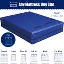 Cosy Family Mattress Bags for Moving with 8 Handles - 170GSM Extra-Thick Mattress Bag for Moving Supplies - Reusable Mattress Cover Protector Storage with Zipper, Blue, Full