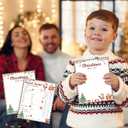 2 x 20Pcs Christmas Secret Santa Questionnaire Set, 8"x10" Double-sided Xmas Gift Exchange Wish List Fill In The Blank Cards For Kids, Adults, Christmas Family Office Party Activities Supplies - A01