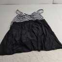 Tempt Me Black Stripe Women's Plus Size Swim Dress - One Piece Swimsuits Tummy Control Bathing Suit Swimwear 2025, 26W