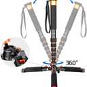 Koolehaoda Camera Aluminum Monopod with Metal Tripod Base.6 Sections 46-177cm/18-69inch Adjustable, Leg Diameter 28mm,up to 6kg /13lbs