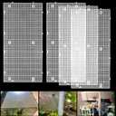 Weramics Adjustable Aquarium Fish Tank Divider Filter Bottom DIY Plastic Grid Fish Tank Isolation Board Plastic Egg Crate Tray(White, 4pcs 11.8x5.9 Inch with 0.15 Inch Hole)