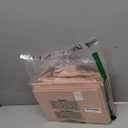 DIMJ Large Closet Shelf Organizer Bins 4 Packs with Handles and Divider, Fabric Trapezoid Storage Baskets, Foldable Clothes Containers Box for Shelf, Towel, Book, Toy, Purse, Hats, Pink, 4 Bins 16.5"x11"x7.8"