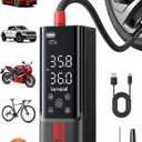Lamicall Portable Car Tire Inflator - Air Compressor [150 PSI] [4X Faster] Cordless Car Air Pump Rechargeable, Pressure Gauge Display, LED Light, for Cars, Motorcycles, Bike, Wheels Accessories Gifts