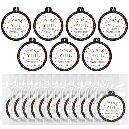 Sinload 12 Pack Employee Appreciation Administrative Day Gifts Thank You Fraser Cedar Hanging Ornaments Fir Scented Paper Fragrant Tablets Hanging Decor for Staff Coworker Nurses Thank You Gifts