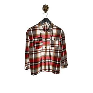 Iris Sprite Flannel Plaid Shirt for Women Long Sleeve Shirts Button Down, Large