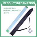 Light Blue Mah Jongg Mat 31.5x31.5 Inch Thick Neoprene Noise Reduction Non-Slip Table Game Mat for Table, Mahjong, Dominoes, Poker & Board Games, with Storage Bag & 4 Dice