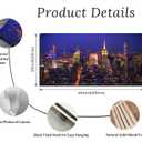JiazuGo NYC Skyline Canvas Wall Art Decor, 20x40 Inch Modern Cityscape