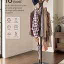 SONGMICS Freestanding Coat Rack, Marble Base, 18 Hooks, Umbrella Holder