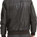 Crafter Men's Classic A2 Aviator WWII Flying Tiger Leather Jacket - Pilot Bomber Leather Jacket With Shirt Collar For Men (Brown, XL)