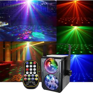 Party Lights, Dj Disco Light Sound Activated Strobe Stage Lights for Parties, RGB Rave Lightning for Birthday Christmas Gift Wedding Karaoke KTV Bar Club Pub Home Room Halloween Decorations (YSH-437)