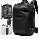 Vortex Vacuum Seal Travel Backpack 60L Expandable Air Compression System Water Resistant TSA Lock Carry-On Suitcase Luggage Black Zephyr - Vacuum Pump Included