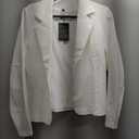 FOLUNSI Women's Cropped Blazer Jacket Office Casual, Medium