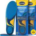 Dr. Scholls Energizing Comfort Mens Everyday Insoles with Massaging Gel - Clinically Proven, All-Day Energy and Comfort Inserts, Patented Triple Gel Design, Shock Absorbing, Arch Support: 2 Pairs