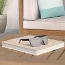 FEISEDY Men Sunglasses Polarized Oversized Square Flat Top Cycling Running Fishing Golf Hiking Sports B2990 (Polarized Silver Mirrored Lenses With Black Temples 002)