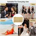 Gets Straw Clutch Purse for Women, Woven Beach Bag Summer Corssbody Purse Small Rattan Shoulder Bag for Travel Apricot
