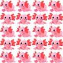 20 Pcs Mini Plush Axolotl Stuffed Animal Keychains Bulk Axolotls Party Favors Small Axolotl Plush Gifts Ornament for Birthday Party Graduation Prize Baby Shower Favors(Pink)