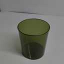 Anyoifax Small Trash Can Plastic Wastebasket 1.5 Gallon Round Garbage Container Bin for Bathroom, Bedroom, Kitchen, College Dorm, Office, Craft Room - Clear & Green