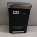 simplehuman 45 Liter / 12 Gallon Rectangular Kitchen Step Trash Can with Soft-Close Lid, Black Plastic