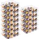 NPLUX 12 Count Mini Cupcake Containers 20 Pack Cupcake Holder with Detachable Tall Dome Lids Mini Plastic Stackable Cupcake Boxes for 240 Cupcakes, BPA Free