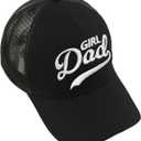 Girl Dad Hat Fathers Day Dad Gifts from Daughter Wife Mens Trucker Hats Baseball Cap Birthday Gift for Husband (Black)