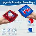 Portable Cornhole Board Set 2x1.3ft | 24"x16": Cornhole Set Outdoor Backyard Corn Hole Toss Game for Party Beach | 2 Foldable Wooden Corn Hole Boards, 8 Bean Bags, 1 Carrying Bag (American Flag)