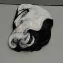 WeKen Half White and Black Wig for Women Cosplay Halloween Costume Synthetic Wigs for Christmas Carnival Party