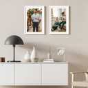 upsimples 13x19 Picture Frame, Display Pictures 11x17 with Mat or 13 x 19 Without, Wall Hanging Poster Frames, White, 1 Pack