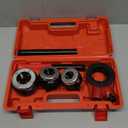 Pipe Threader kit, Manual Plumber Pipe Threading Set, Ratcheting Pipe Threading Tool Set with Storage Case (4 Dies-1/2" 3/4" 1" 1-1/4")