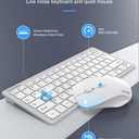 TECKNET Wireless Keyboard and Mouse Combo, Mini Cordless Computer Keyboard and Mouse Set 2.4GHz, Silent Adjustable 1600 DPI, Quiet Click, Lag-Free for Computer, Laptop, PC, Windows, Mac, Chrome OS(SS)