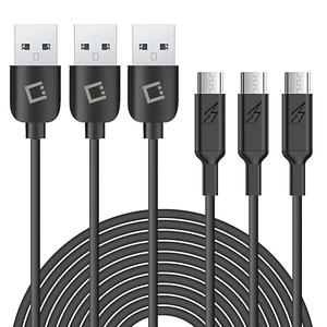 Cellet Micro USB Cable, [3-Pack] (3.3ft) Premium Micro USB Cable Perfect Lengths Set High Speed Sync Quick Charging USB 2.0 A Male to Micro B Cable (Black) for Samsung Galaxy S7, S7 Edge, 4ft