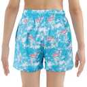 Century Star Boys Swim Trunks with Boxer Brief Liner Boys Swimwear Quick Dry Bathing Suit Toddler Swim Trunks Infused Flamingo 5-6 Years