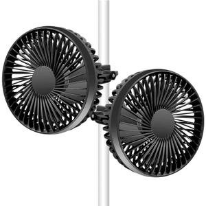 Grow Tent Fan, 5in Two Fans for Greenhouse Plant All Direction Ventilation Circulation Instead of Oscillating, Can Work with Timer and Thermostat, 3 Speeds IP54 Waterproof 8ft Cord Power Adapter