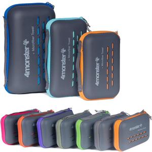 4Monster Camping Towels Super Absorbent, Fast Drying Microfiber Travel Towel, Quick Dry Ultra Soft Compact Gym Towel for Swimming Beach Hiking Yoga Travel Sports Backpack (59.00" x 30.00", Gray)