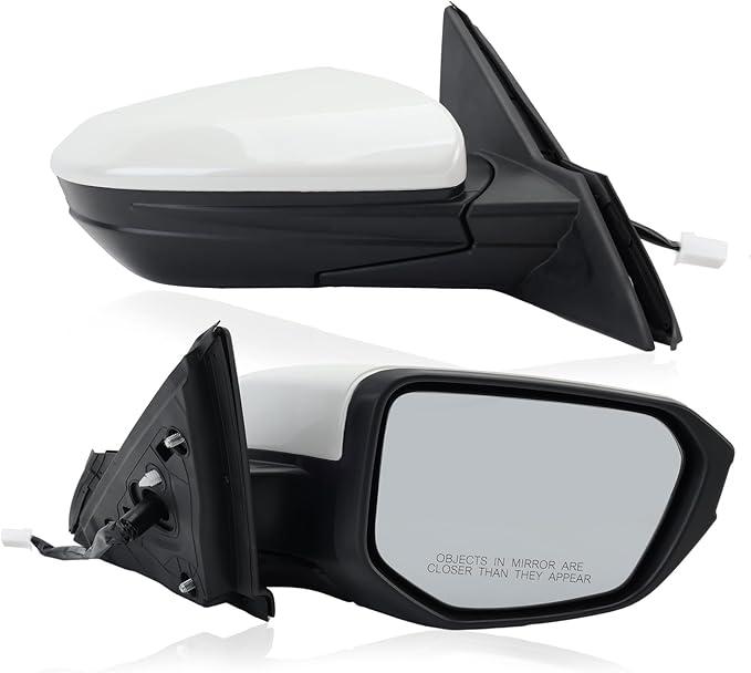 MOFOAP Passenger Side Mirror Compatible With 2016 2017 2018 2019 2020 2021 Honda Civic Coupe Sedan Hatchback, Mirror with Power Glass, NonHeated, Manual Folding (Silvery)