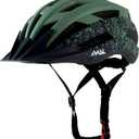 Youth Adult Road Bike Helmet, Men Women Adjustable Mountain Bicycle Helmet with Detachable Visor, 2 Sizes for Age 8-14+ Youth, Kids, Adult (Matte Dark-Green)