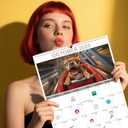 Gannyfer 2026 Wall Calendar,18 Months 22.75" x 15.5" Calendar 2025-2026, Use Now to DEC 2026, Large Spiral Binding Funny Dog 2026 Calendar, Perfect for Home, School or Office (6 Stickers Included) (Brown)